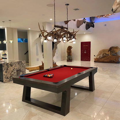 Elk Antler Pool Table / Rustic Bar Light or Long Table Chandelier With Antique “Single Tree”